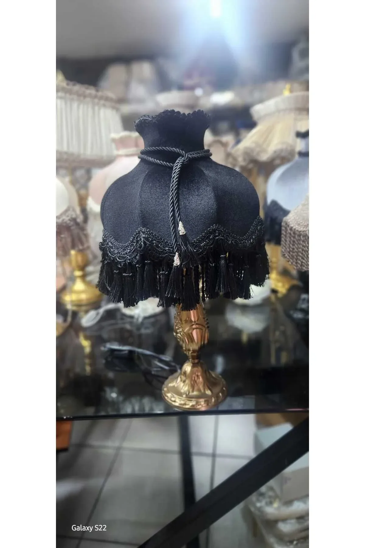 Klasik Abajur Bronz Ayak 51cm.