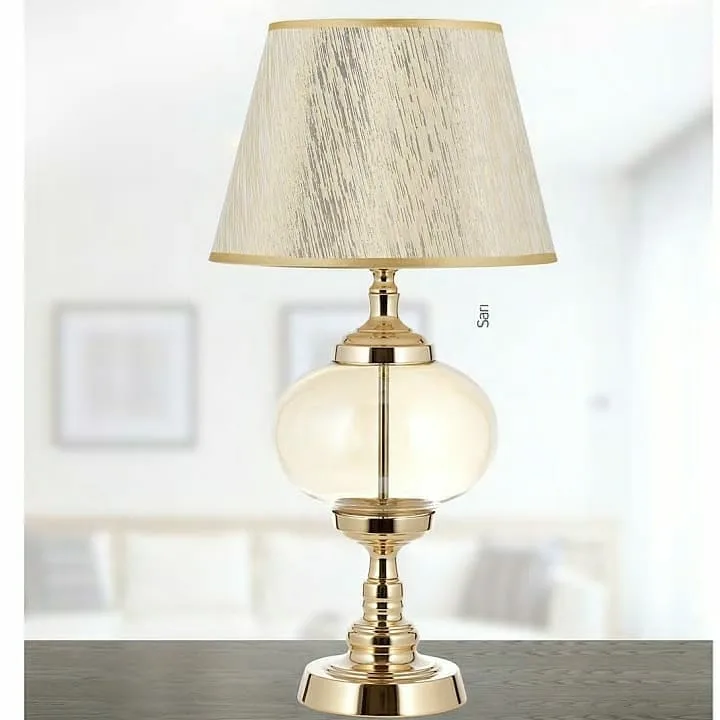 Dekoratif Sarı Renk Abajur 50 cm